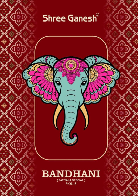 Shree Ganesh Bandhani Vol 5 Heavy Cotton Bandhani Dress Material