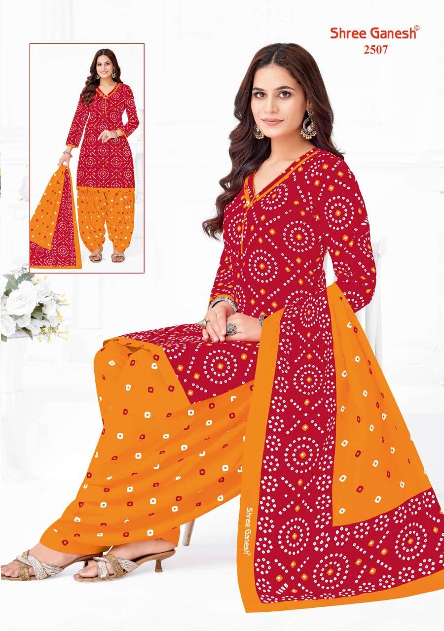 Shree Ganesh Bandhani Vol 5 Heavy Cotton Bandhani Dress Material