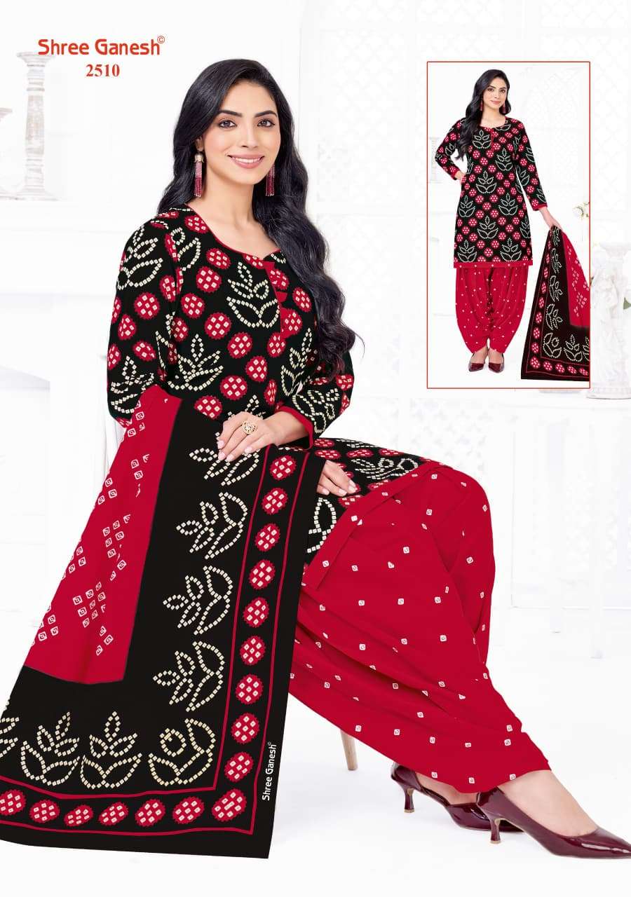 Shree Ganesh Bandhani Vol 5 Heavy Cotton Bandhani Dress Material