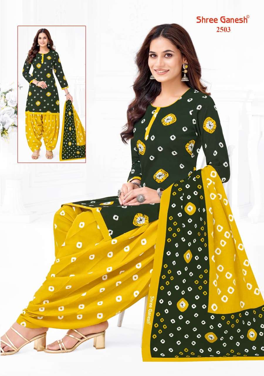 Shree Ganesh Bandhani Vol 5 Heavy Cotton Bandhani Dress Material