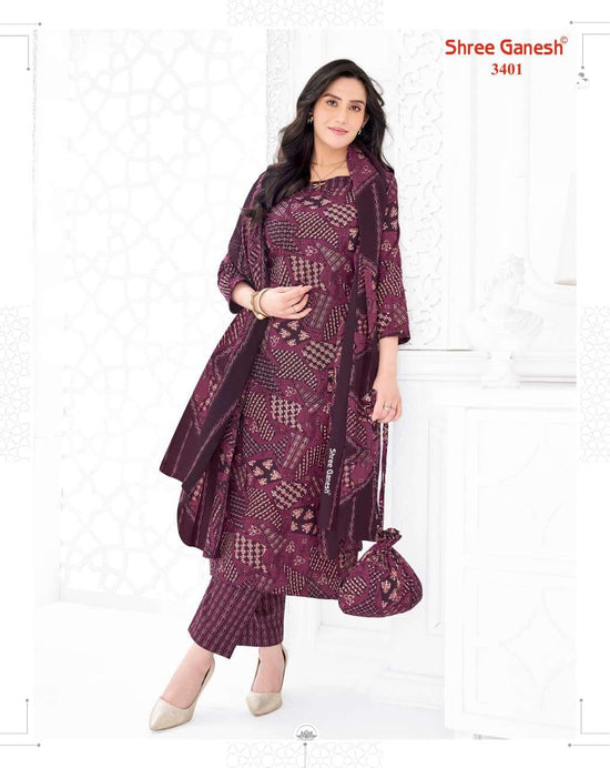 Shree Ganesh Samaiyra Vol 24 Pure Cotton Dress Material - Amrah Wholesale