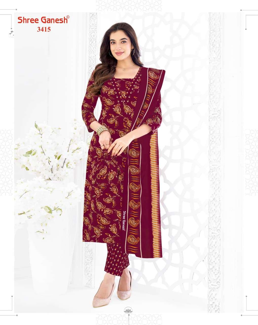 Shree Ganesh Samaiyra Vol 24 Pure Cotton Dress Material - Amrah Wholesale