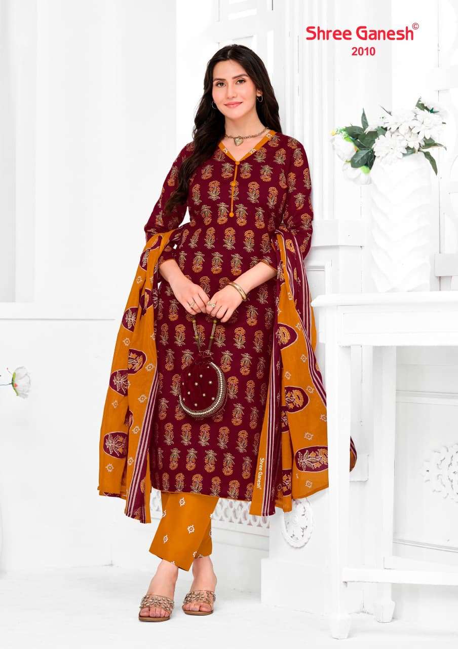 Shree Ganesh Vaani Vol 10 Pure Cotton Dress Material - Amrah Wholesale