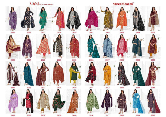 Shree Ganesh Vaani Vol 10 Pure Cotton Dress Material - Amrah Wholesale