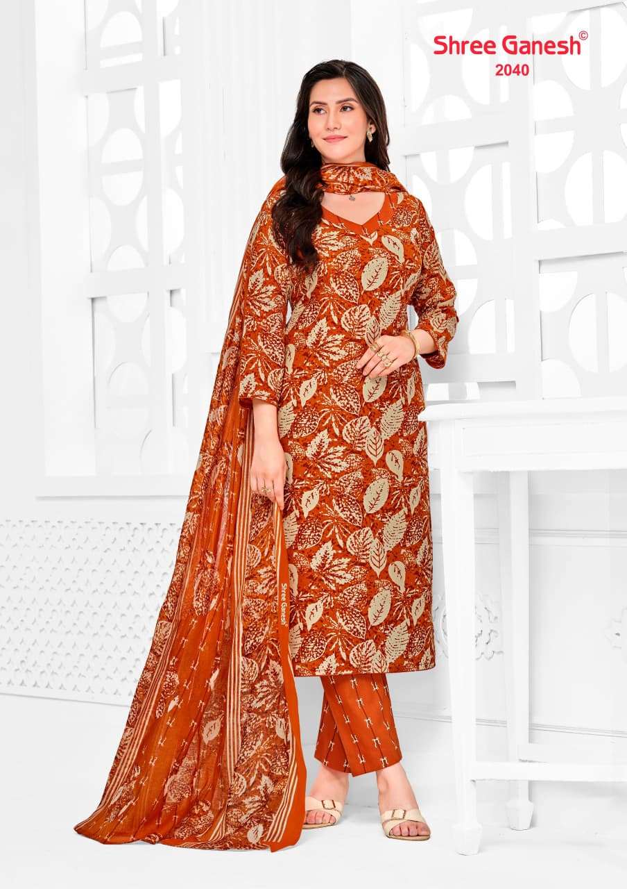 Shree Ganesh Vaani Vol 10 Pure Cotton Dress Material - Amrah Wholesale