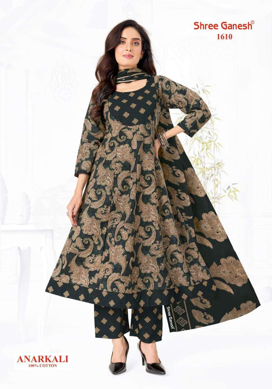 Shree Ganesh Zeenat Vol 6 Heavy Cotton Anarkali Style Salwar Suit Set