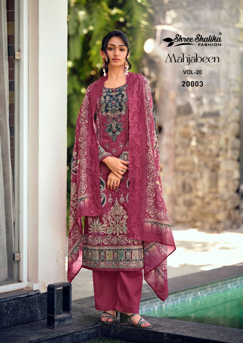 Shree Shalika Mahjabeen Vol 20 Lawn Cotton Digital Print Dress Material