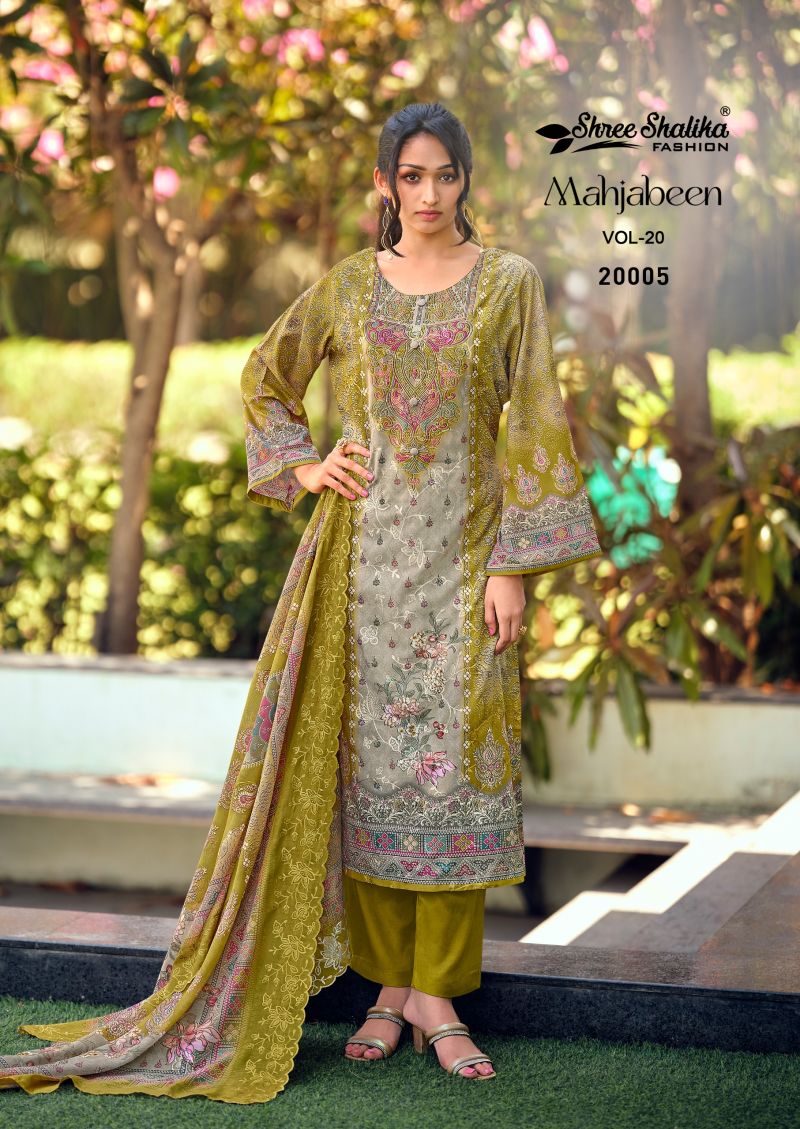 Shree Shalika Mahjabeen Vol 20 Lawn Cotton Digital Print Dress Material