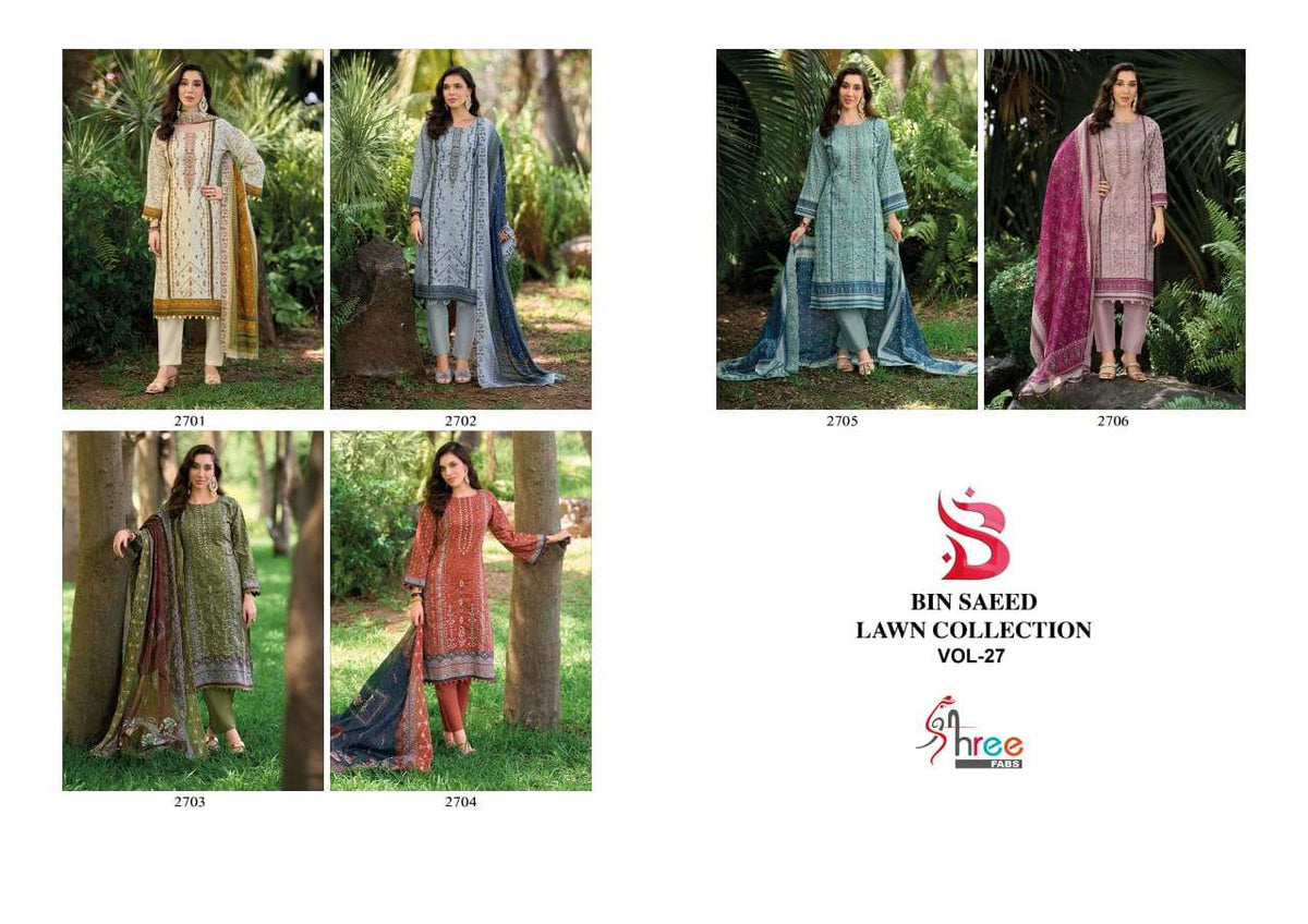Shree Fab Bin Saeed Vol - 27 Salwar Suit Set - Amrah Wholesale