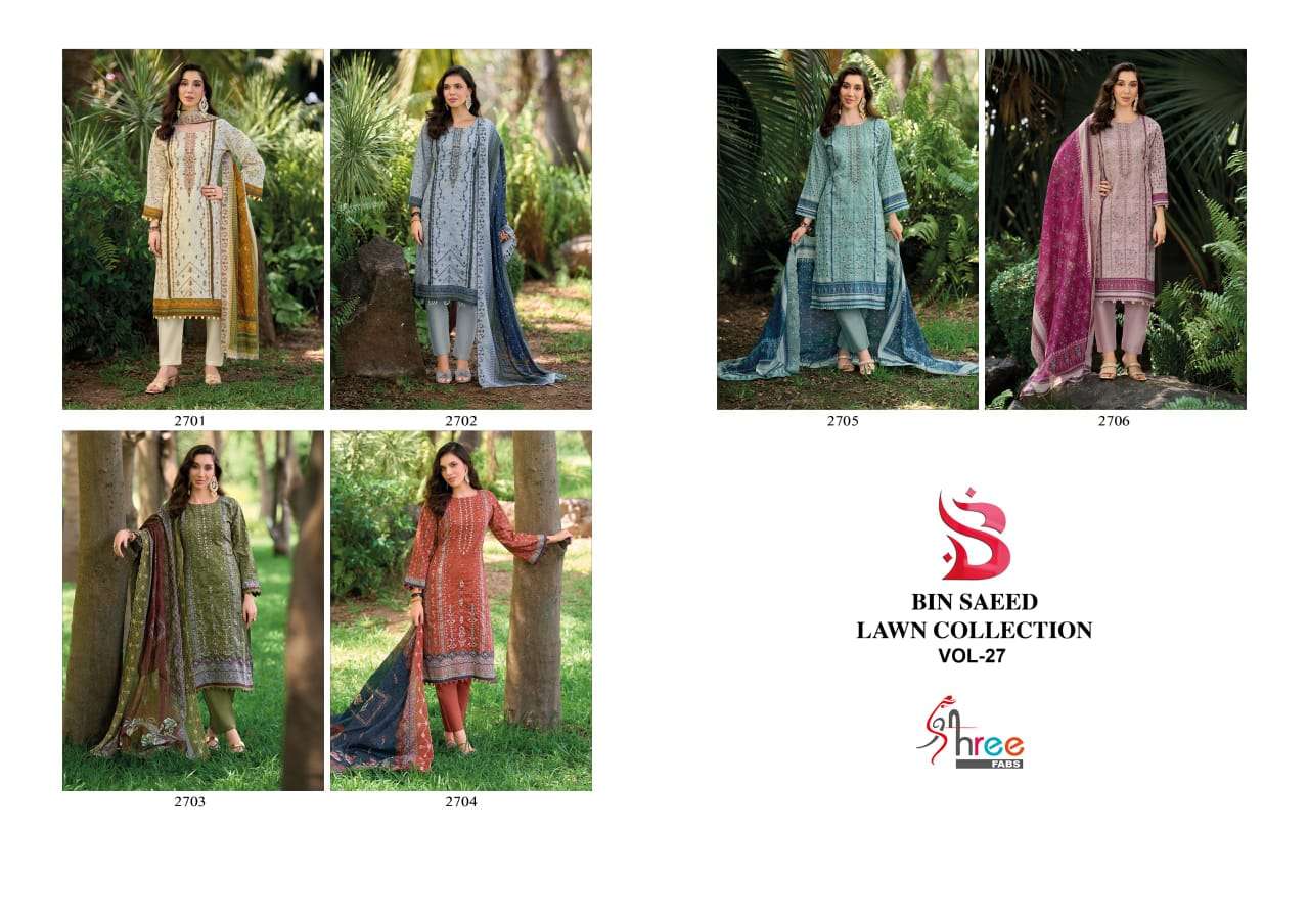 Shree Fab Bin Saeed Vol - 27 Salwar Suit Set - Amrah Wholesale