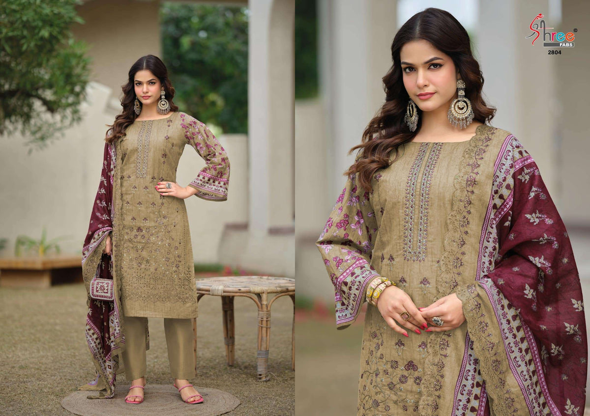Shree Fab Bin Saeed Lawn Collection Vol-28 Lawn Cotton Pakistani Suit