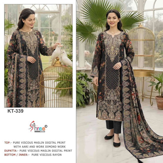 Shree Fab KT - 339 Viscose Muslin Pakistani Suit - Amrah Wholesale