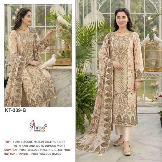 Shree Fab KT - 339 Viscose Muslin Pakistani Suit - Amrah Wholesale