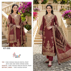 Shree Fab KT-355 Viscose Muslin Pakistani Suit