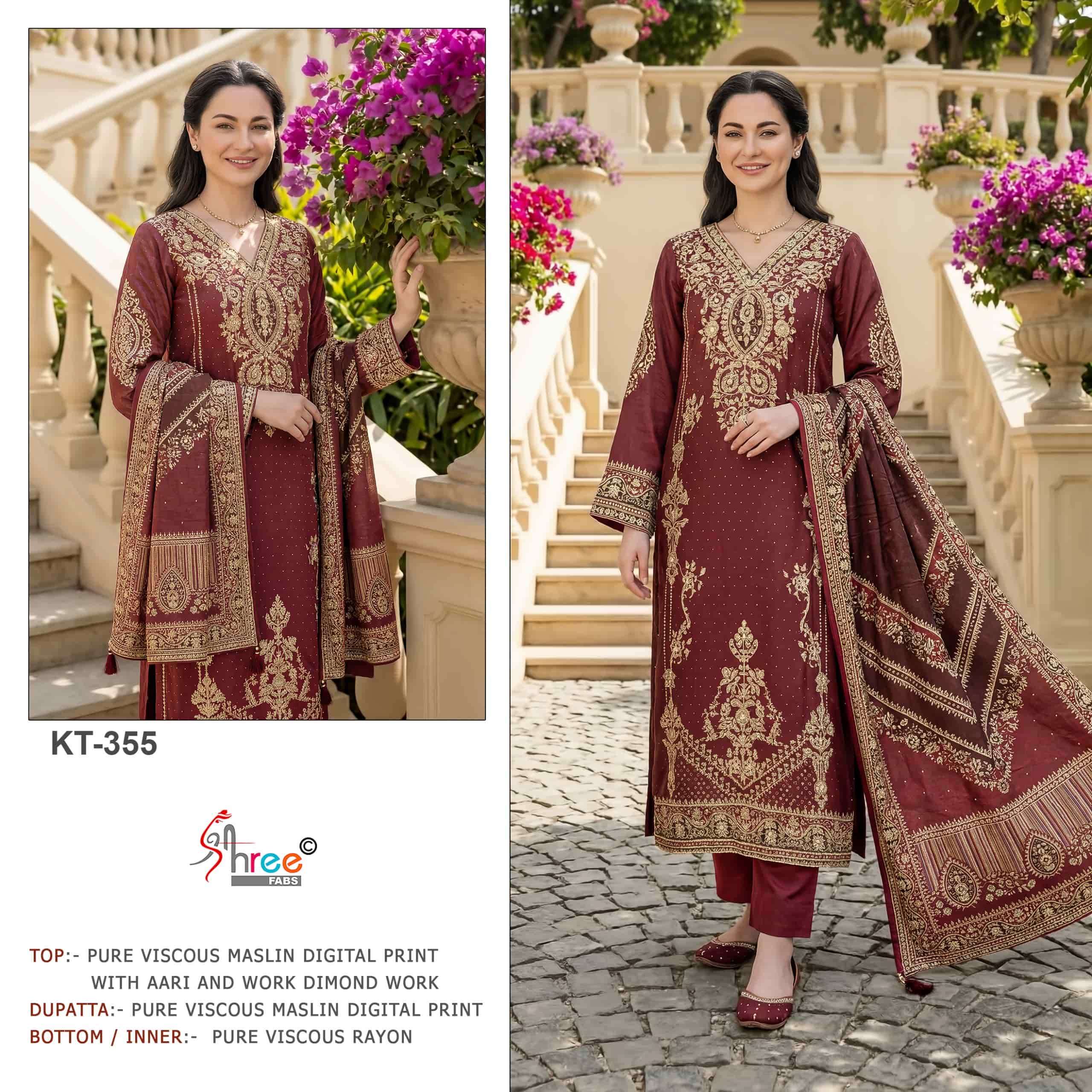 Shree Fab KT-355 Viscose Muslin Pakistani Suit