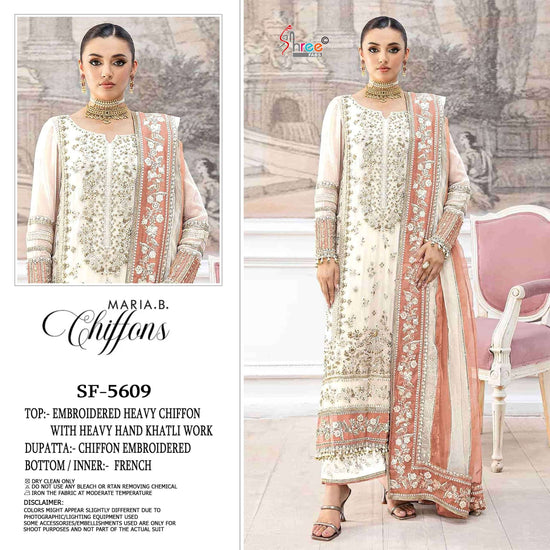 Shree Fab SF-5609 Chiffon Embroidery Unstitched Pakistani Suit