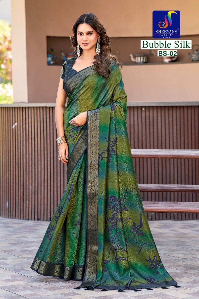 Shreyans Bubble Silk Vol 1 Soft Cotton Silk Printed Saree