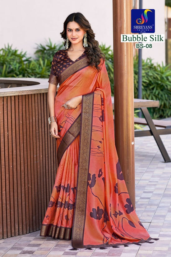Shreyans Bubble Silk Vol 1 Soft Cotton Silk Printed Saree