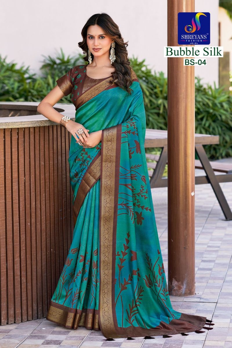 Shreyans Bubble Silk Vol 1 Soft Cotton Silk Printed Saree