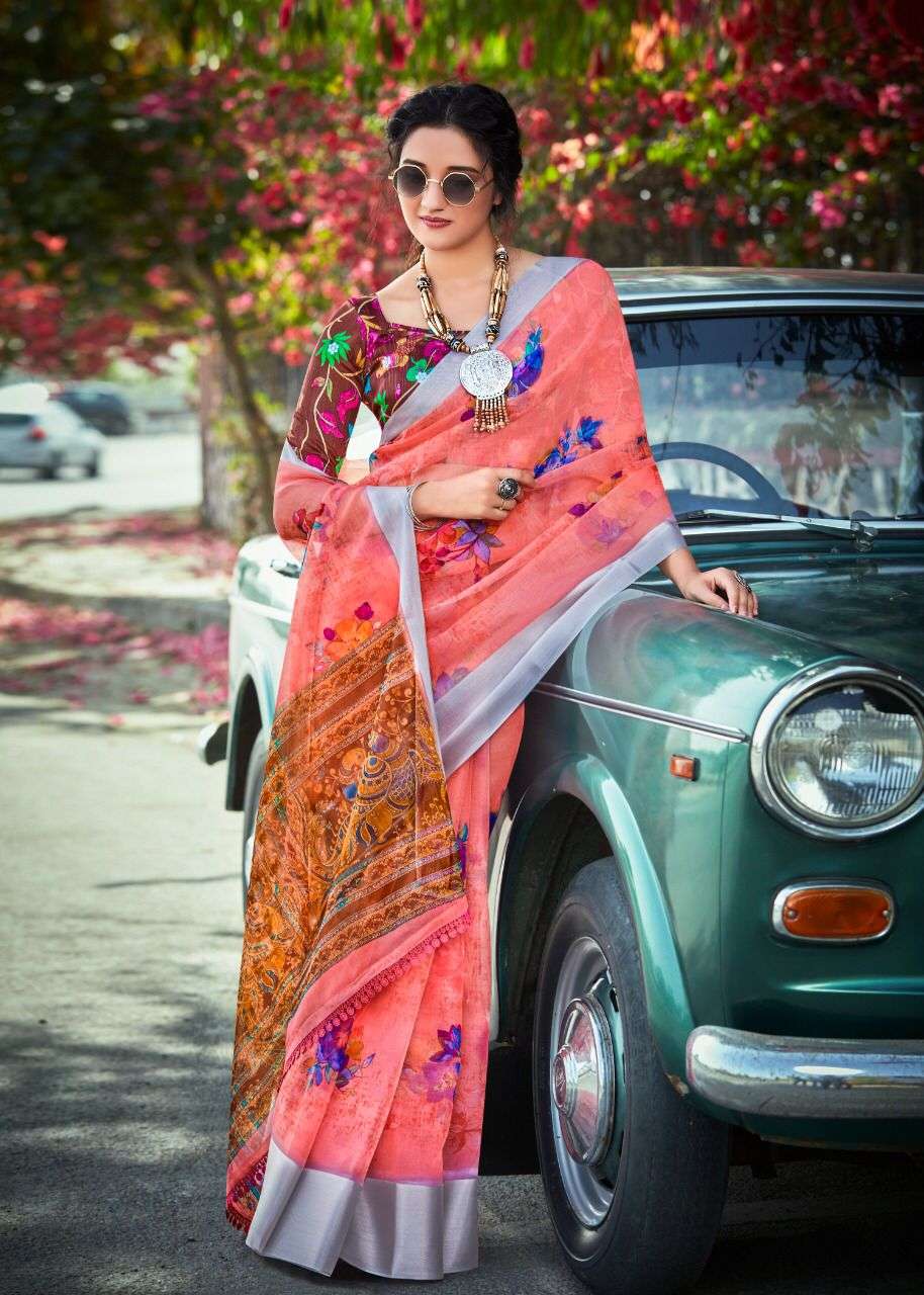 Shreyans Fashion Beauty Vol-1 Premium Organza Printed Saree