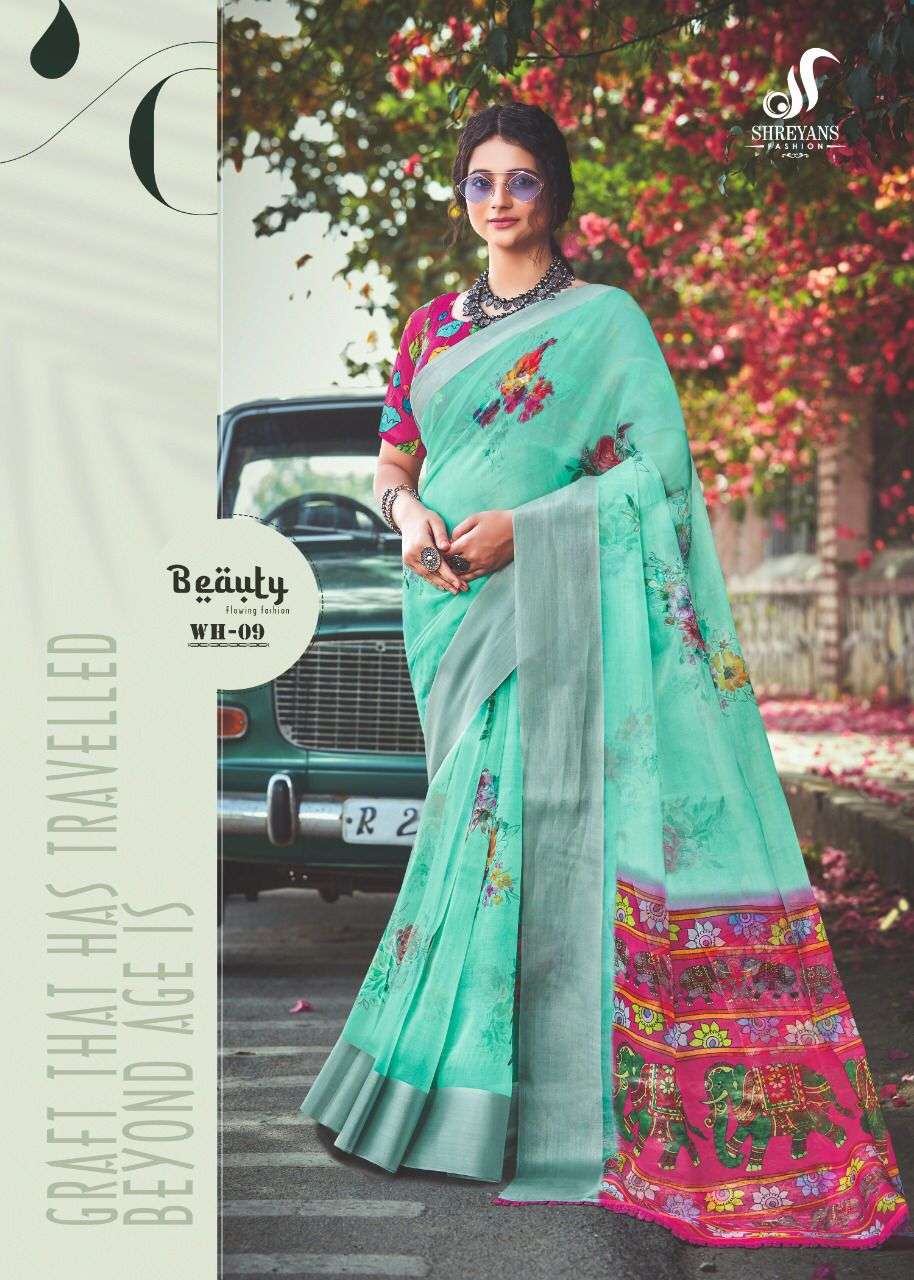 Shreyans Fashion Beauty Vol-1 Premium Organza Printed Saree