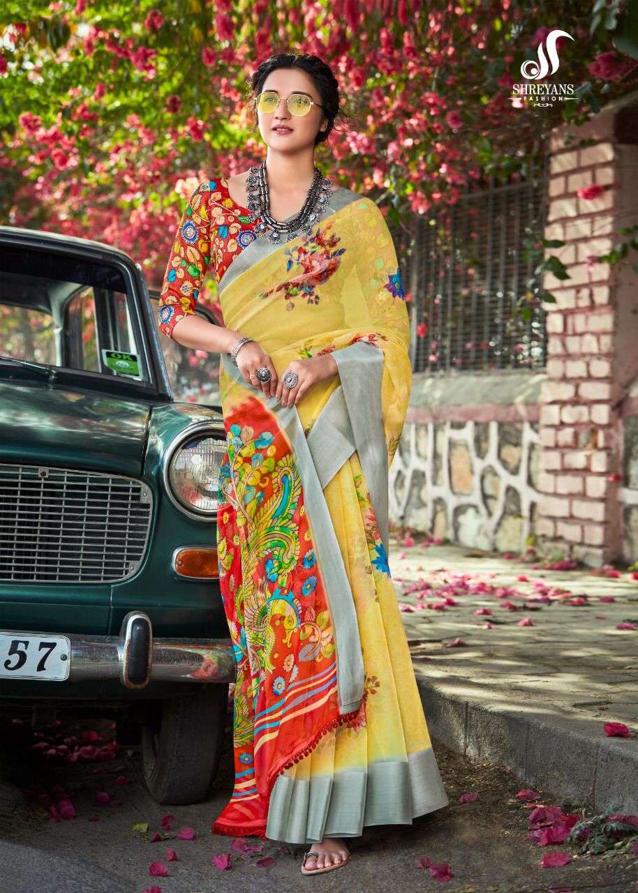 Shreyans Fashion Beauty Vol-1 Premium Organza Printed Saree