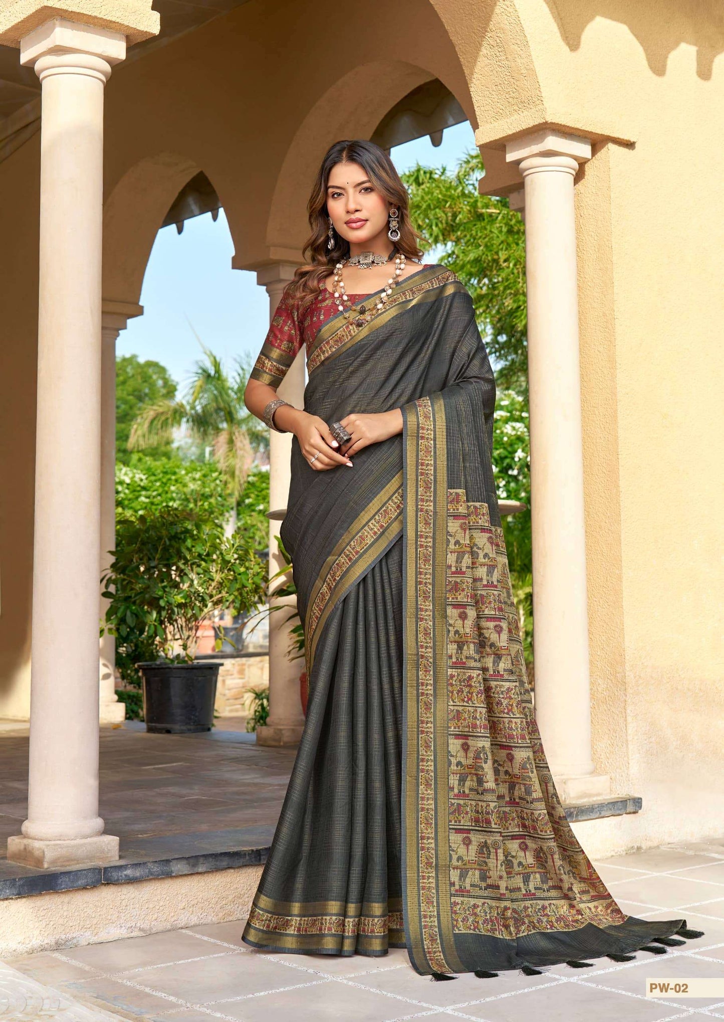 SHREYANS FASHION PUPPET WEAVES Tissue Silk Zari Weaving Sarees