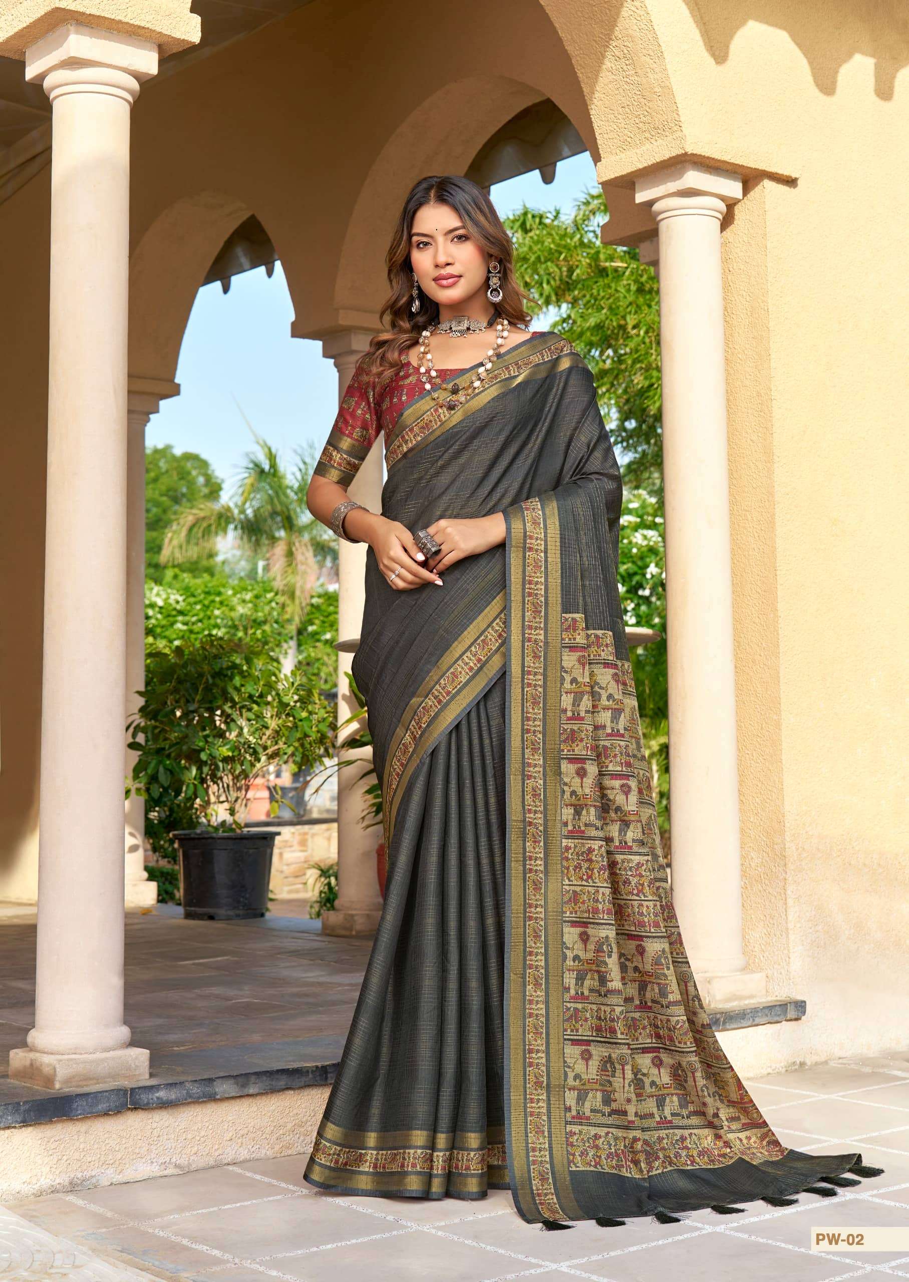 SHREYANS FASHION PUPPET WEAVES Tissue Silk Zari Weaving Sarees