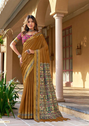 SHREYANS FASHION PUPPET WEAVES Tissue Silk Zari Weaving Sarees - Amrah Wholesale