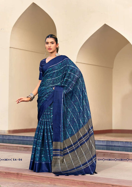 SHREYANS FASHION SINDH CREAP ART Crepe Silk Sarees - Amrah Wholesale