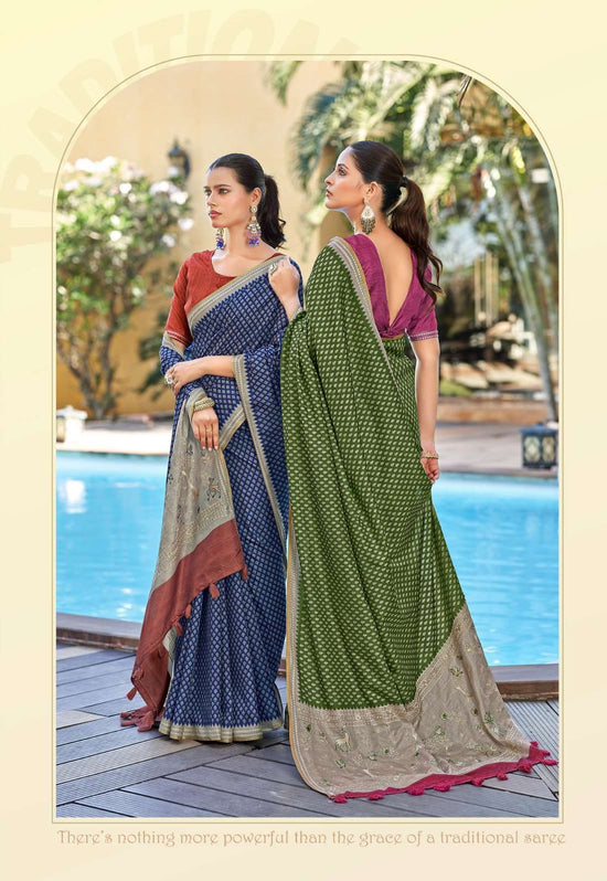 SHREYANS FASHION Thimka Art Silk Heavy Work Saree