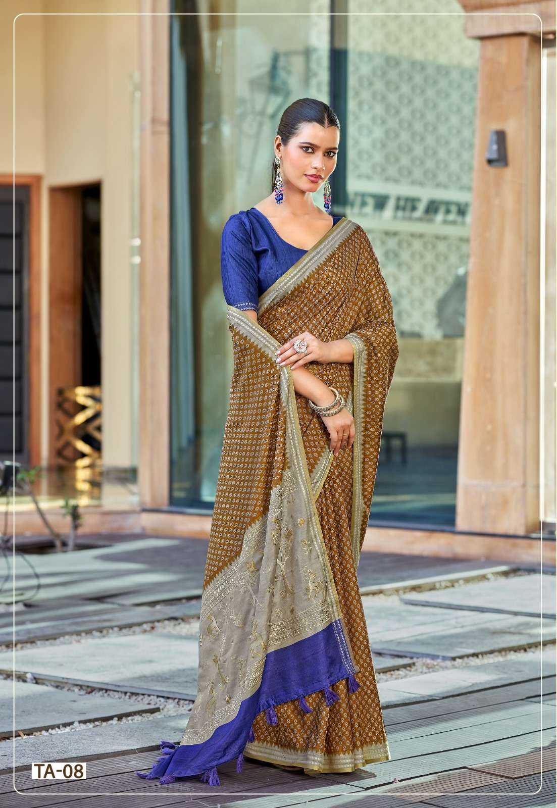 SHREYANS FASHION Thimka Art Silk Heavy Work Saree