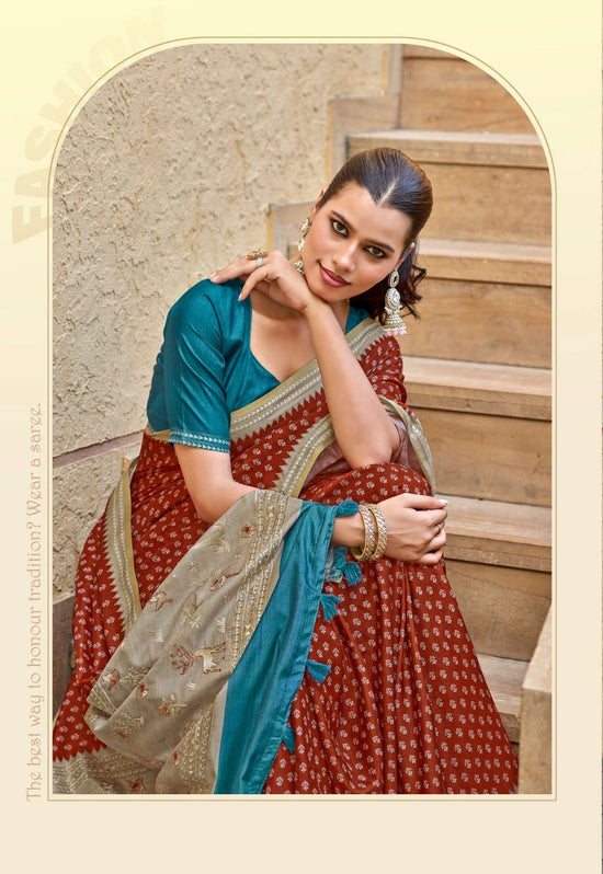 SHREYANS FASHION Thimka Art Silk Heavy Work Saree
