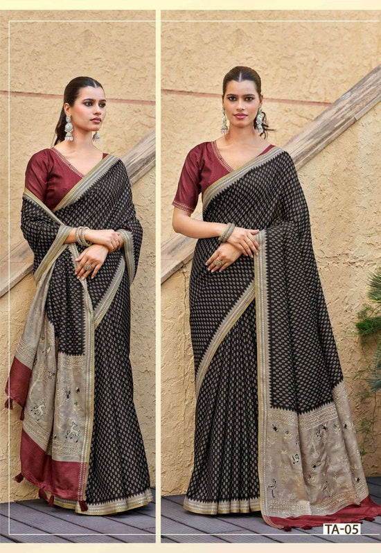 SHREYANS FASHION Thimka Art Silk Heavy Work Saree