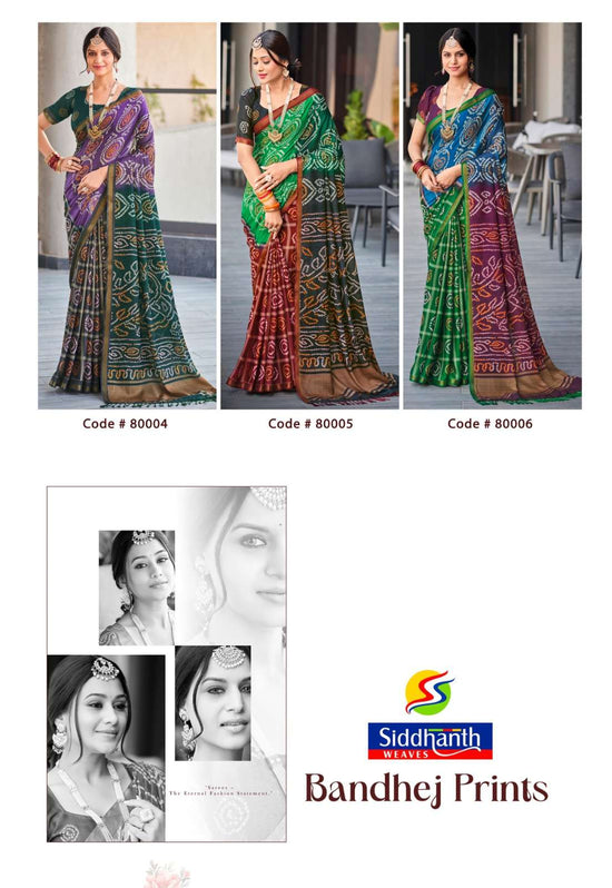 SIDDHANTH BANDHEJ PRINTS Cotton Printed Saree Collection - Amrah Wholesale