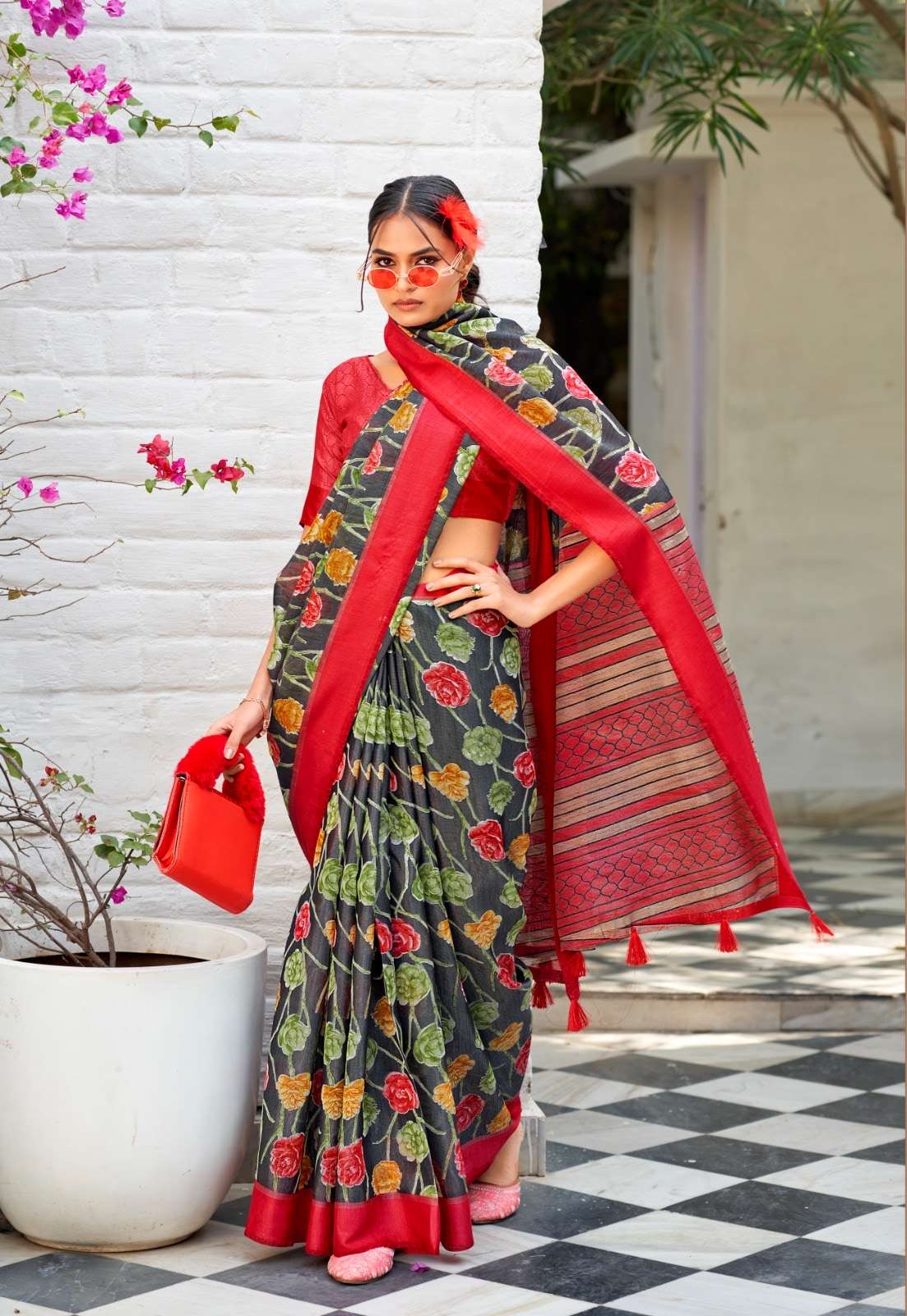 Siddhanth Silk Mills Kum Kum Brasso Silk Saree