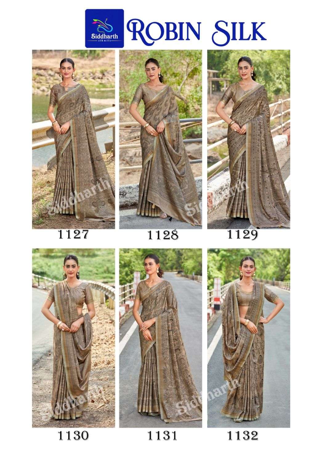 Siddhanth Silk Mills Robin Silk Cotton Printed Saree - Amrah Wholesale