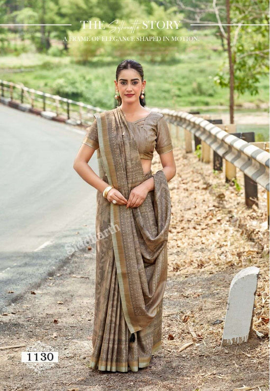 Siddhanth Silk Mills Robin Silk Cotton Printed Saree - Amrah Wholesale