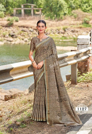 Siddhanth Silk Mills Robin Silk Cotton Printed Saree - Amrah Wholesale