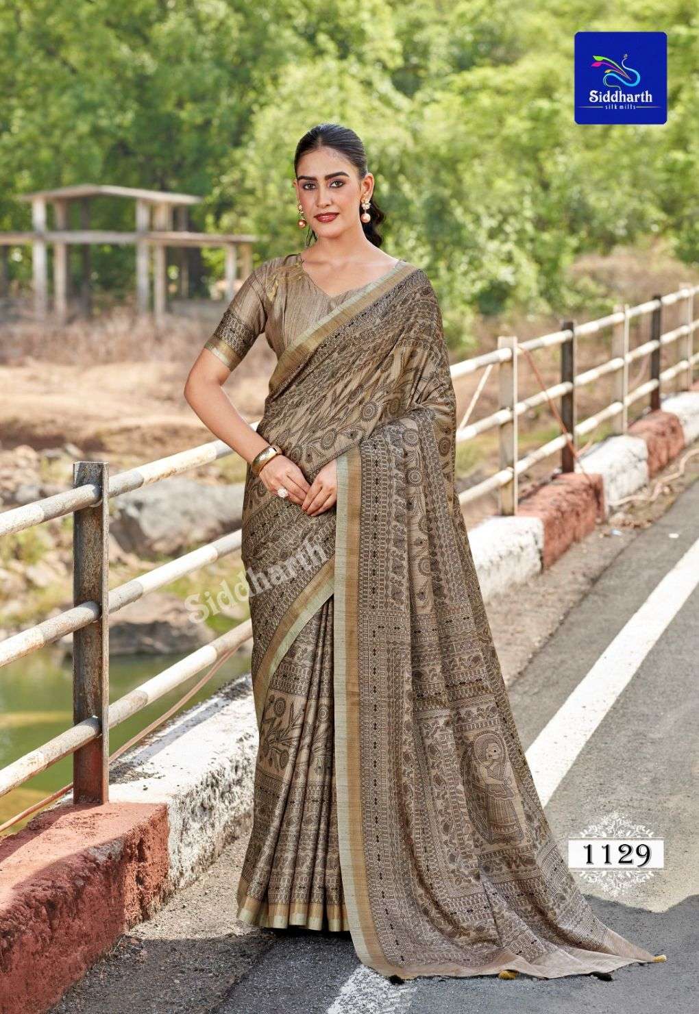 Siddhanth Silk Mills Robin Silk Cotton Printed Saree - Amrah Wholesale