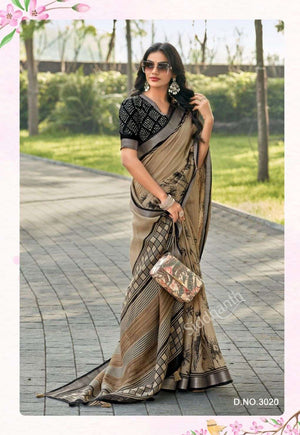 Siddhanth Weaves 3019 to 3027 Linen Cotton Saree - Amrah Wholesale