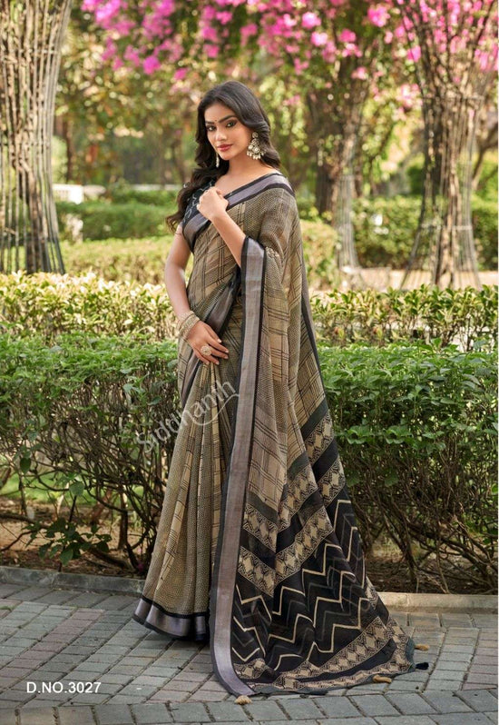 Siddhanth Weaves 3019 to 3027 Linen Cotton Saree - Amrah Wholesale