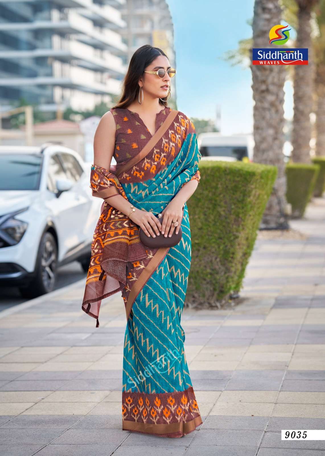 SIDDHANTH WEAVES BENGALI TANT Cotton Silk Printed Saree
