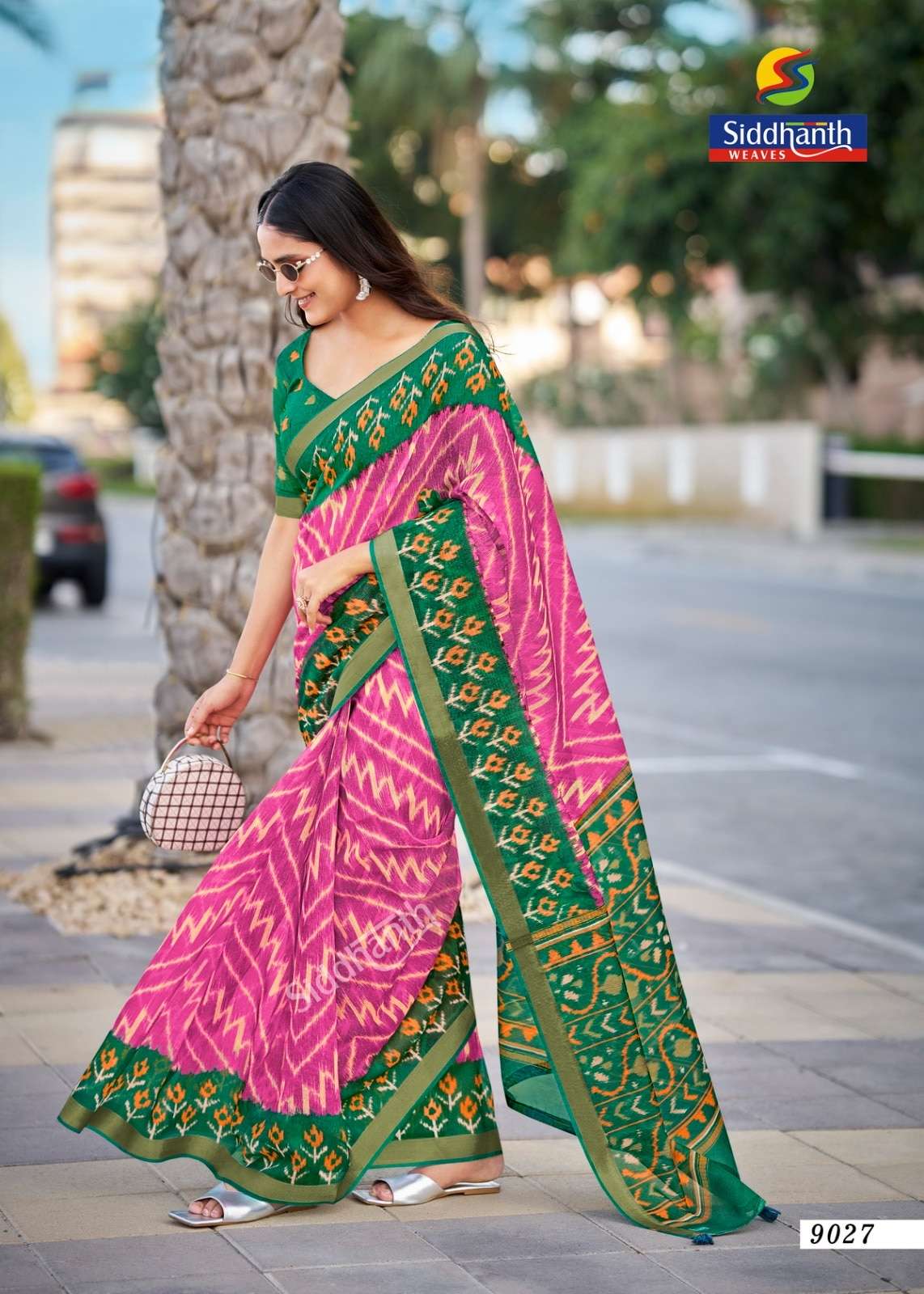SIDDHANTH WEAVES BENGALI TANT Cotton Silk Printed Saree