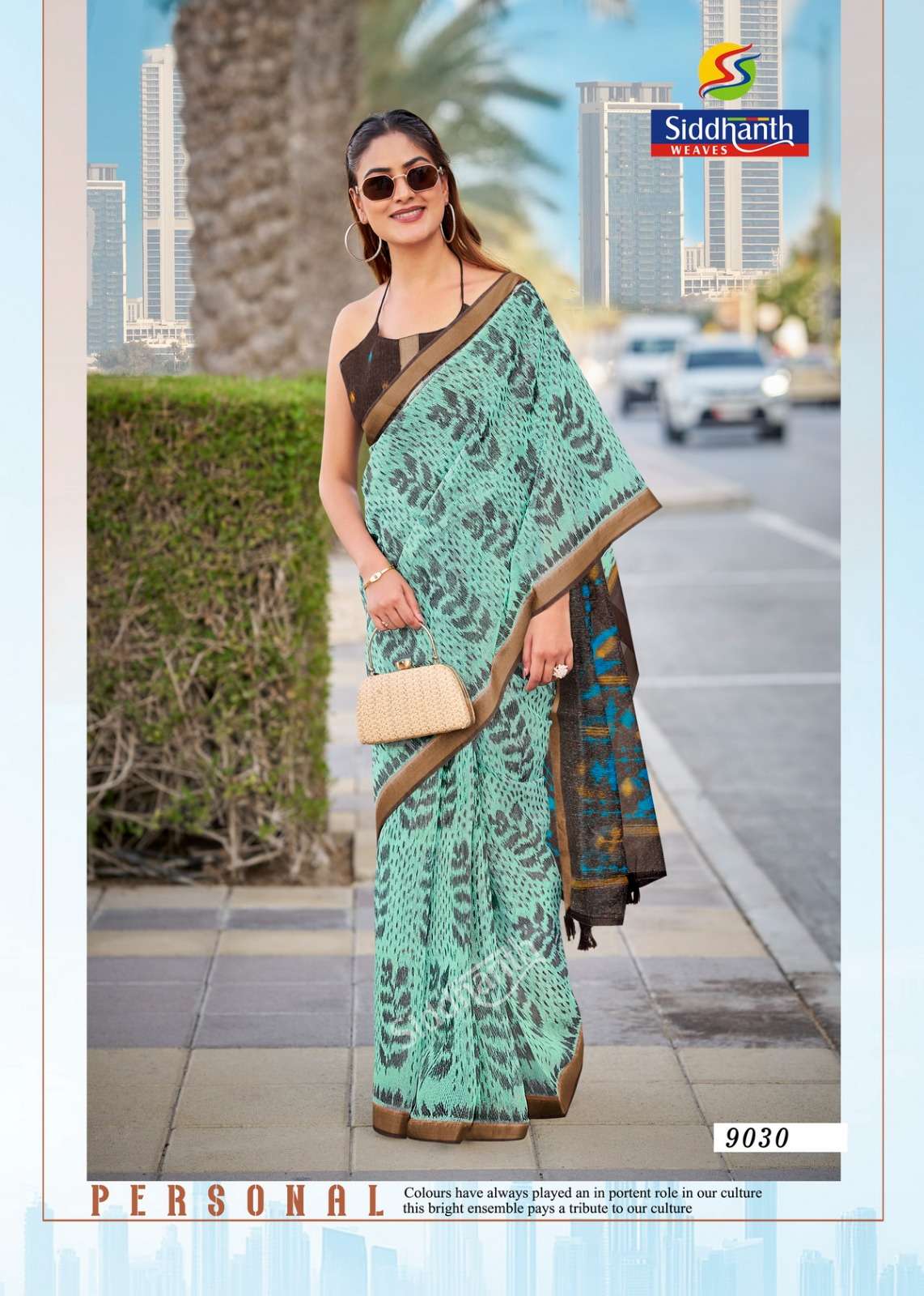SIDDHANTH WEAVES BENGALI TANT Cotton Silk Printed Saree