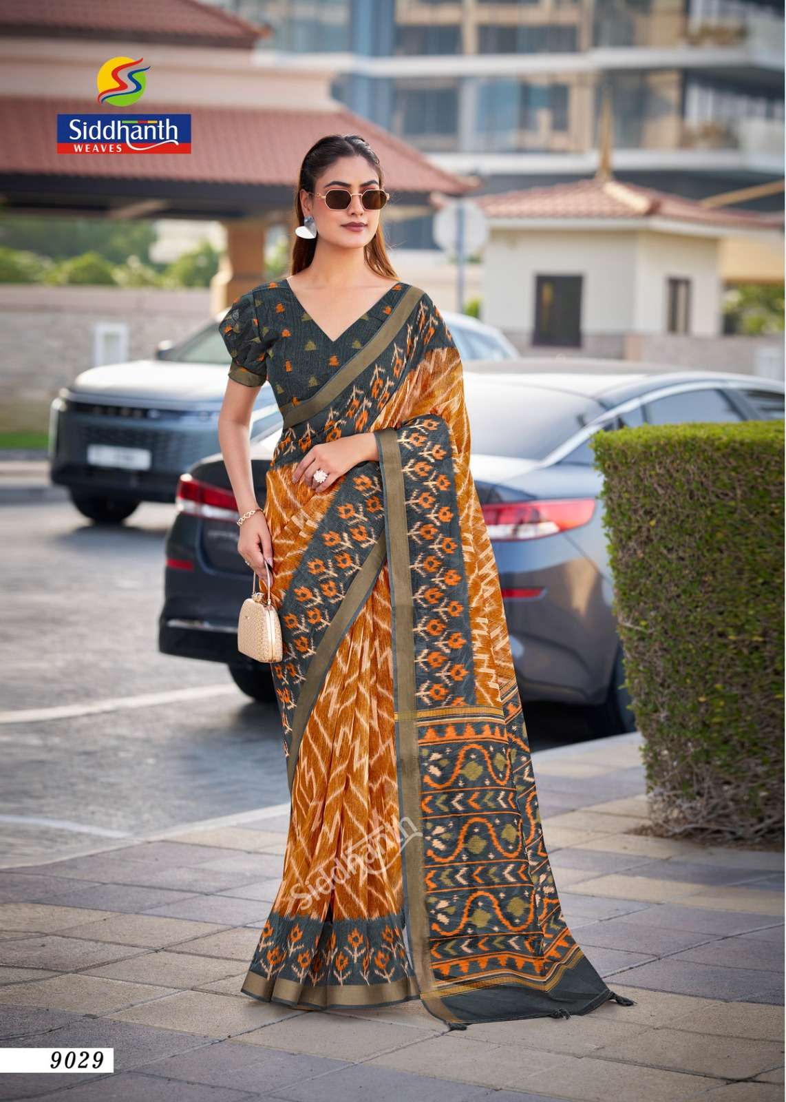 SIDDHANTH WEAVES BENGALI TANT Cotton Silk Printed Saree