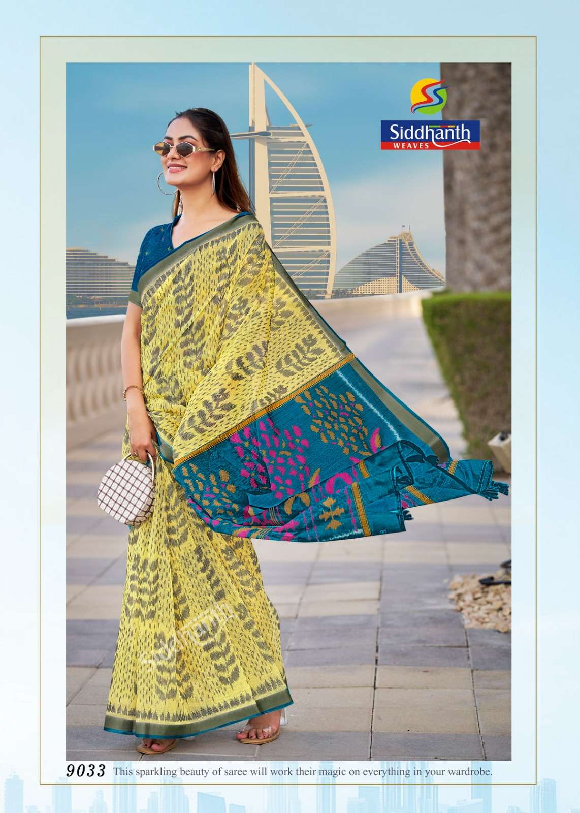 SIDDHANTH WEAVES BENGALI TANT Cotton Silk Printed Saree