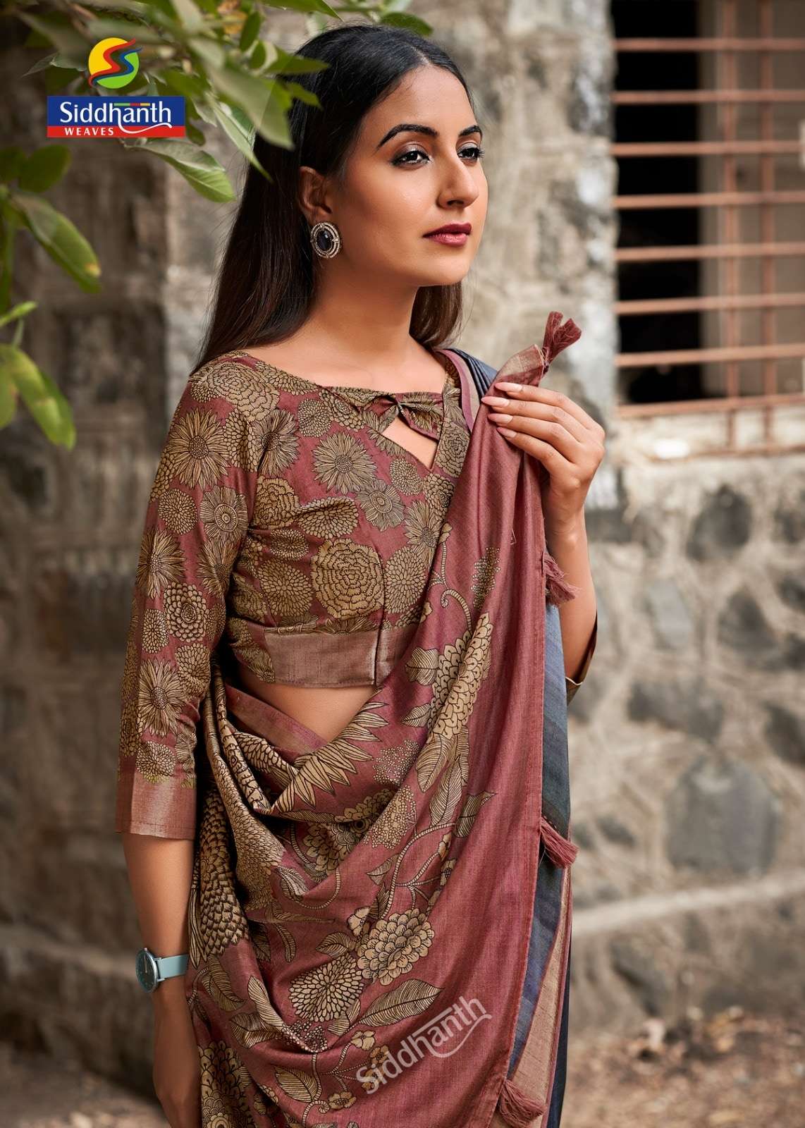 SIDDHANTH WEAVES Mau Bhagalpuri Tussar Silk Premium Sarees - Amrah Wholesale