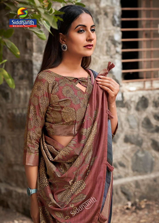 SIDDHANTH WEAVES Mau Bhagalpuri Tussar Silk Premium Sarees - Amrah Wholesale