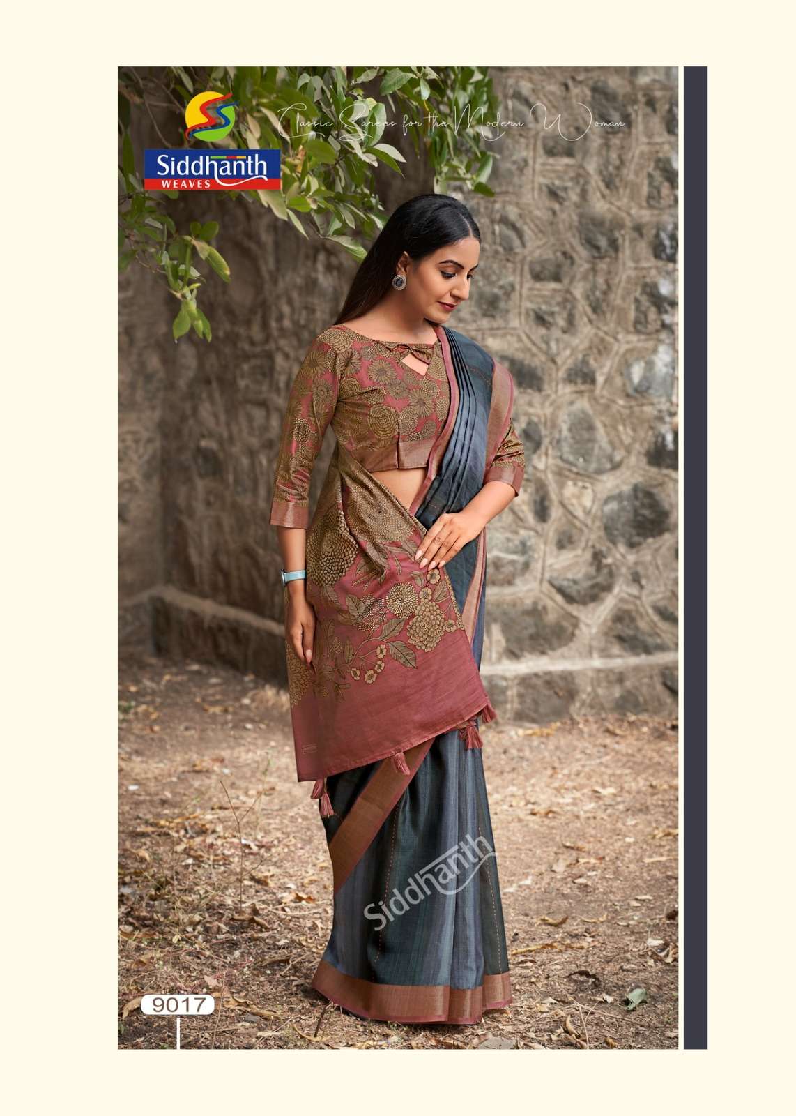 SIDDHANTH WEAVES Mau Bhagalpuri Tussar Silk Premium Sarees - Amrah Wholesale